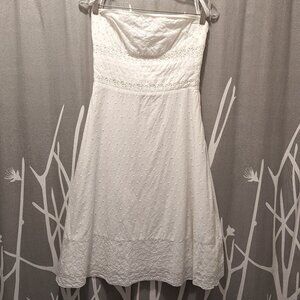 American Eagle white strapless cotton sundress size 4